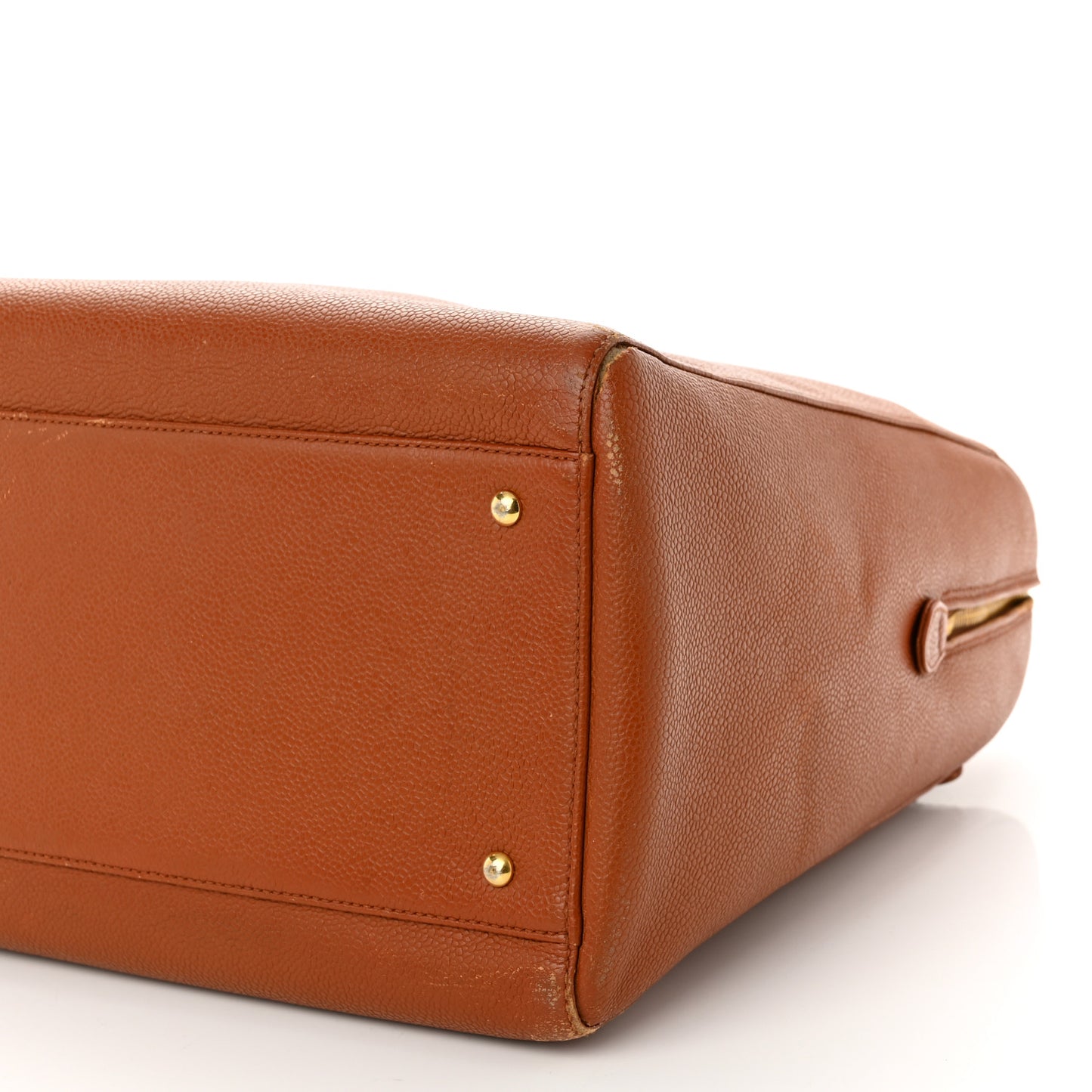 Caviar Large CC Shoulder Bag Light Brown