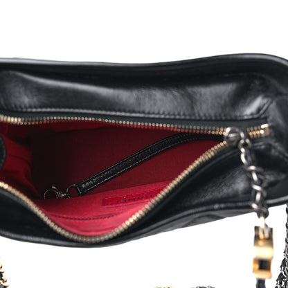Chanel Aged Calfskin Quilted Small Gabrielle Hobo Black 5 of 14