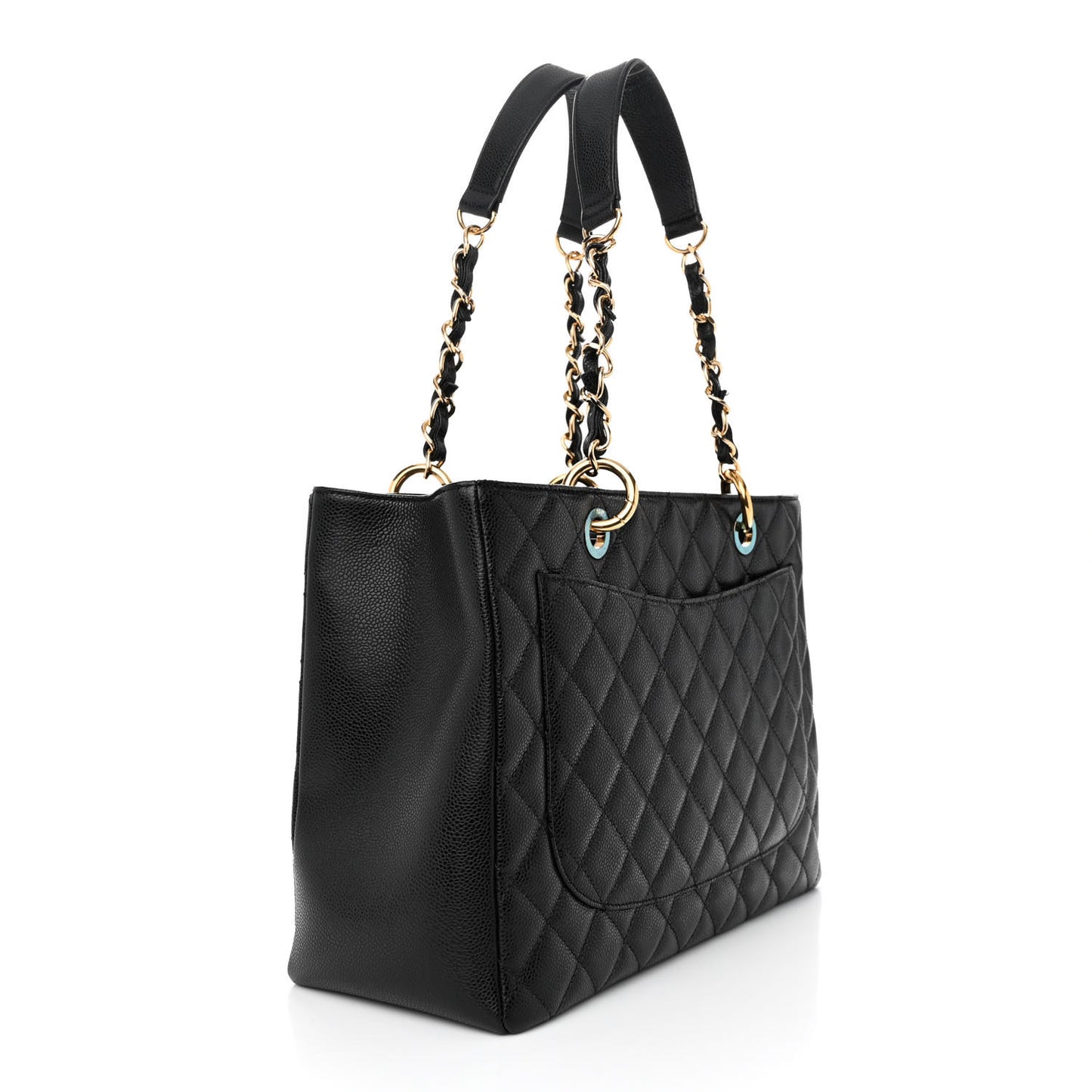 Caviar Quilted Grand Shopping Tote GST Black