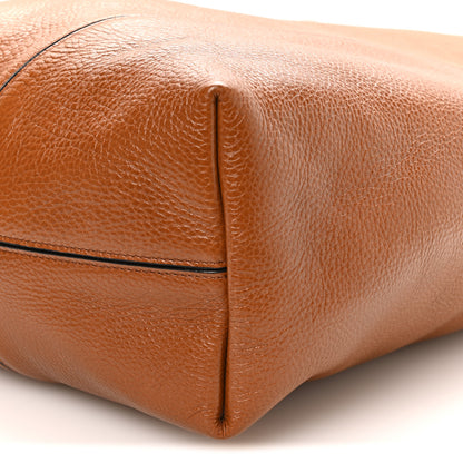 Chloe Grained Calfskin Large Spin Tote Clay Brown 10 of 10