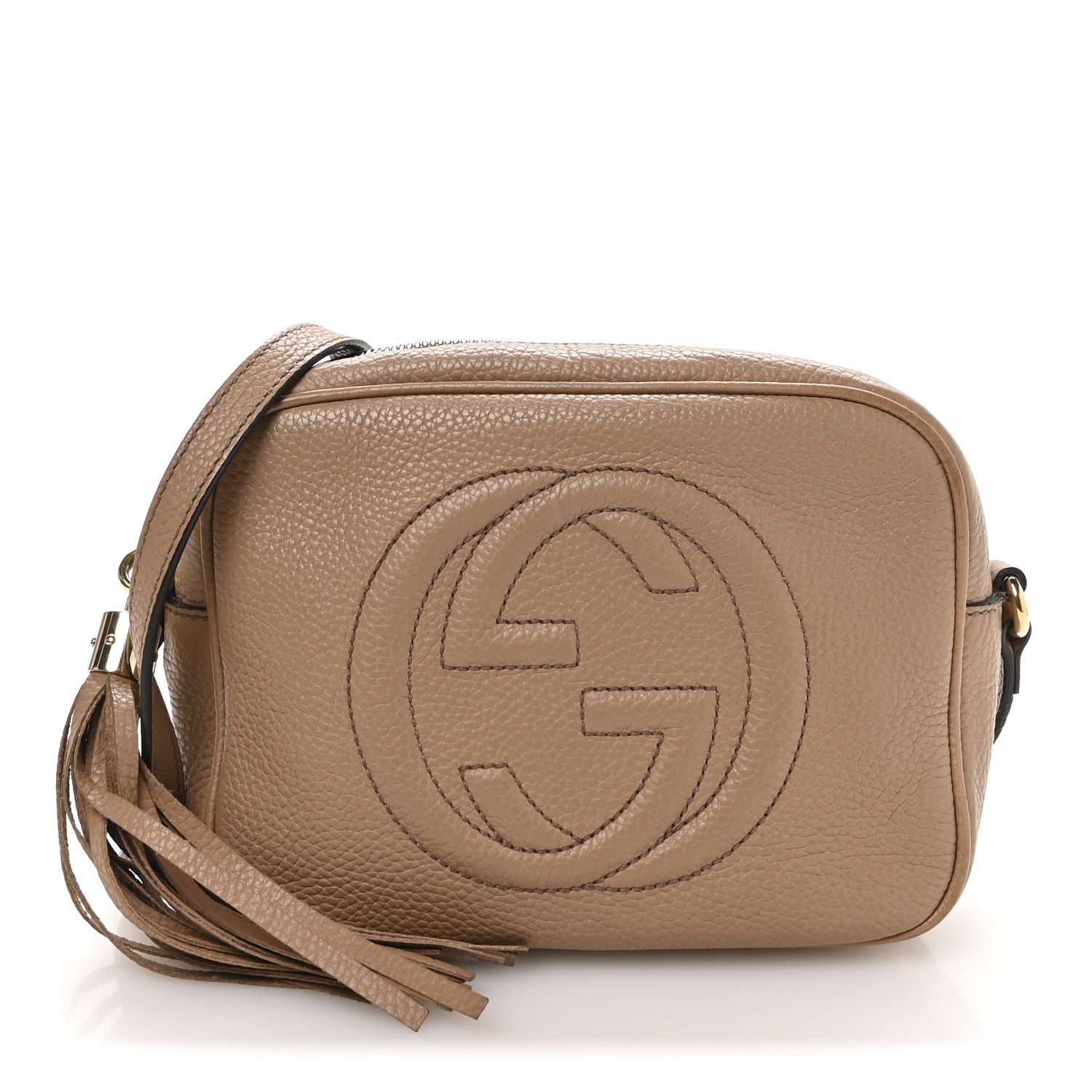 Gucci Pebbled Calfskin Small Soho Disco Bag Camelia 1 of 11