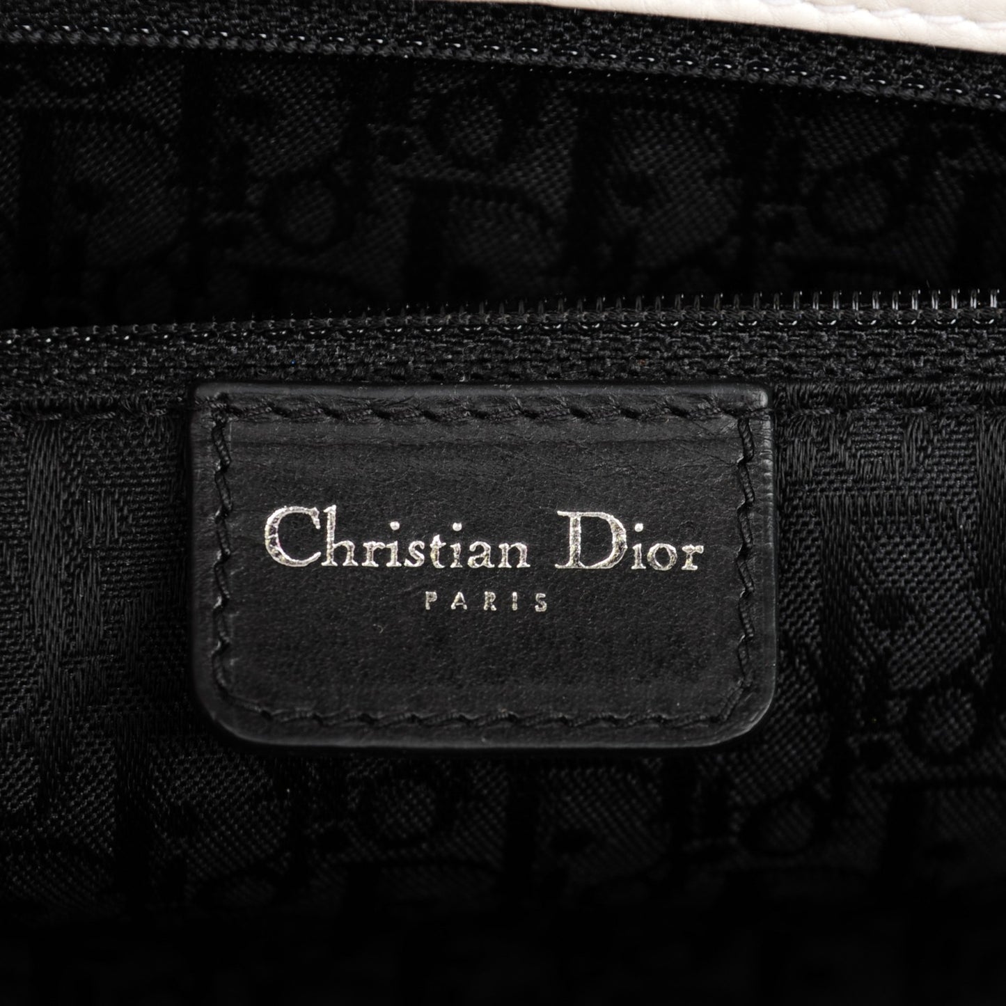 Calfskin Cannage Stitched East West Lady Dior White