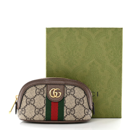 Gucci GG Supreme Monogram Web Ophidia Dome Key Pouch Beige New Acero 9 of 9