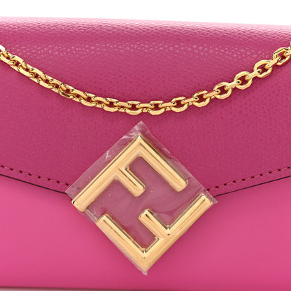 Fendi Vitello King Cruise FF Diamonds Continental Envelope Wallet On Chain Geranio Ciclamino Pilar 7 of 9