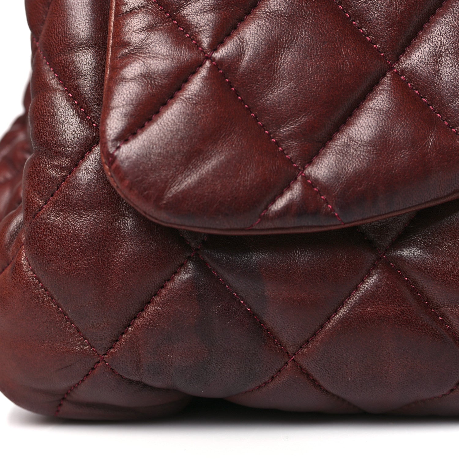 Chanel Lambskin Quilted Chanel 3 Maxi Tote Burgundy 10 of 12