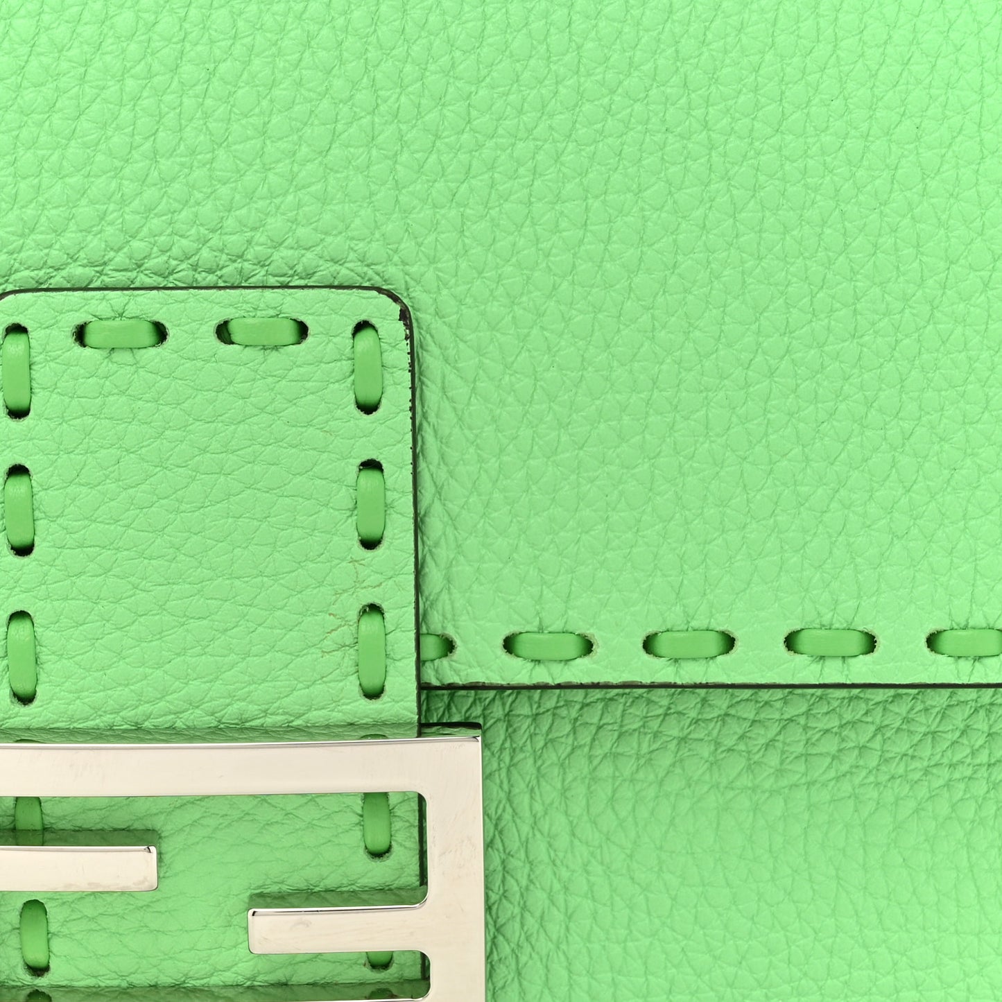 Cuoio Roma Sellerissima Nappa Sintetica Tape Stitch Baguette Edamame