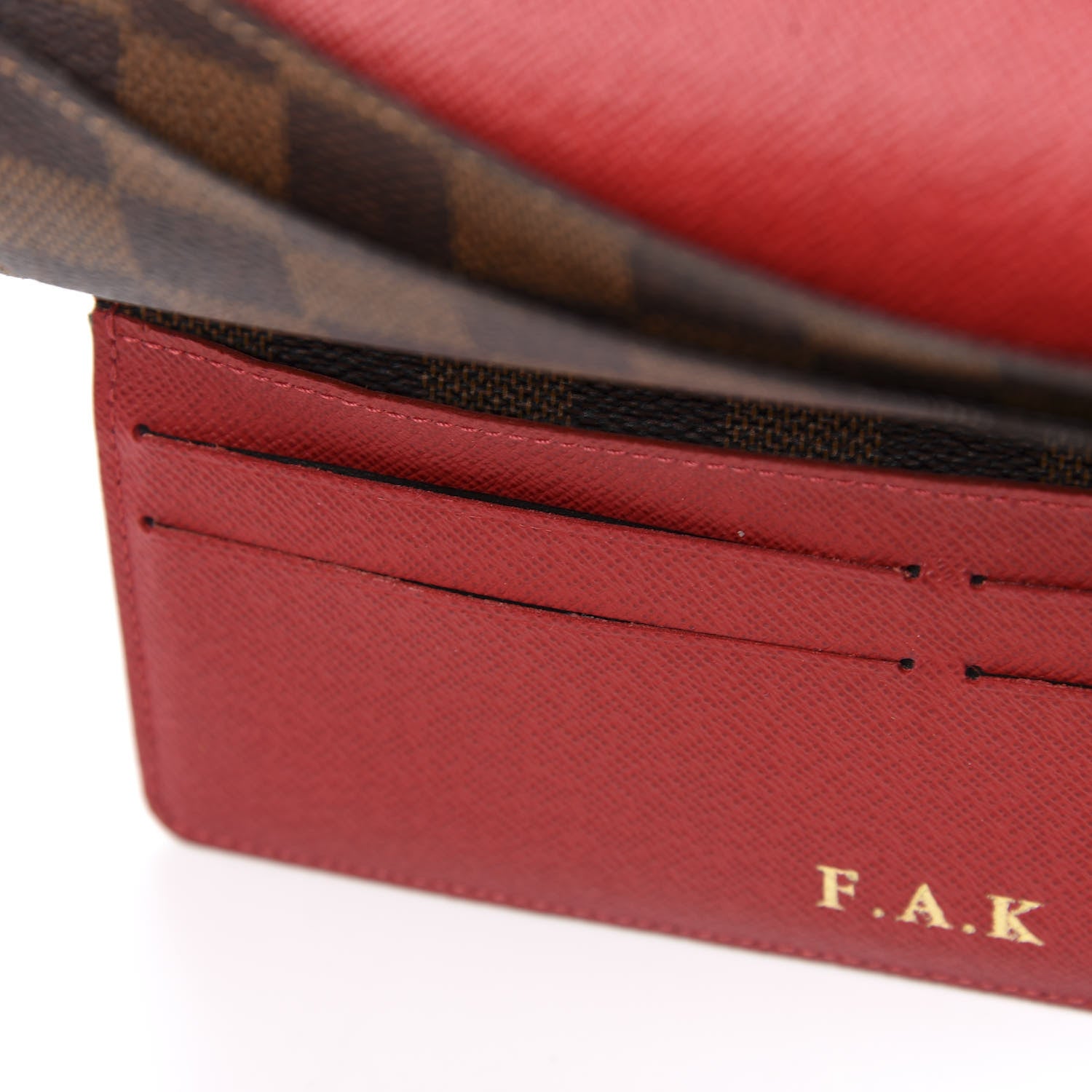Louis Vuitton Damier Ebene Josephine Wallet Red 9 of 12