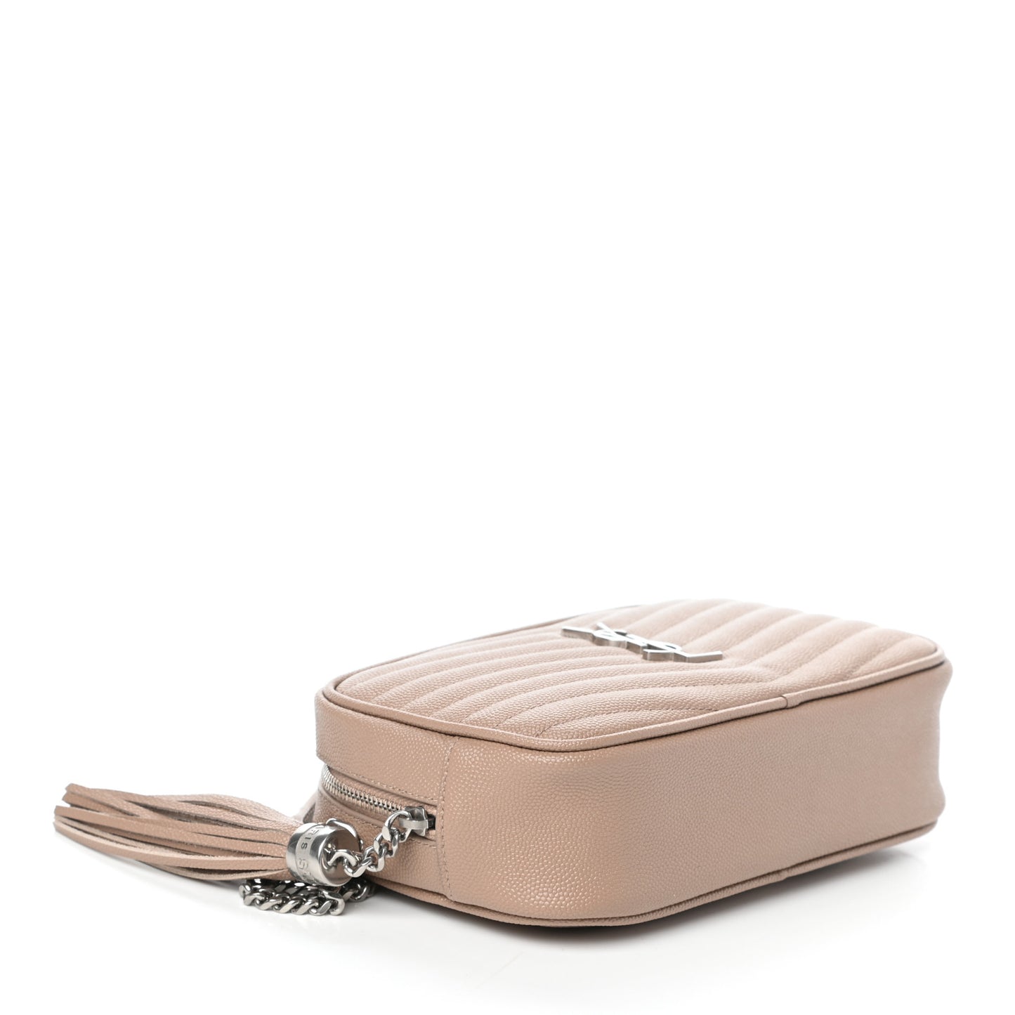 Grain De Poudre Matelasse Monogram Mini Lou Camera Bag Dark Beige