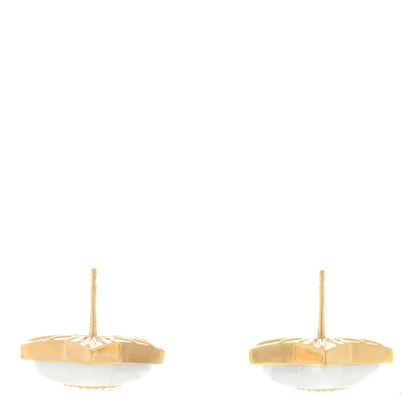Chanel Pearl Crystal CC Star Earrings Gold 3 of 4