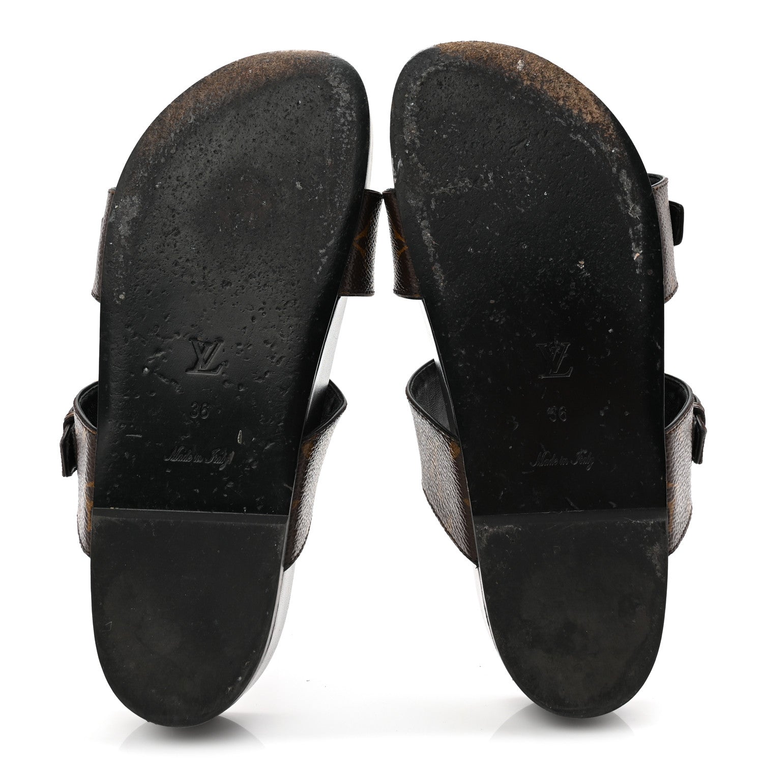 Louis Vuitton Monogram Bom Dia Mule Sandals 36 Black 6 of 9