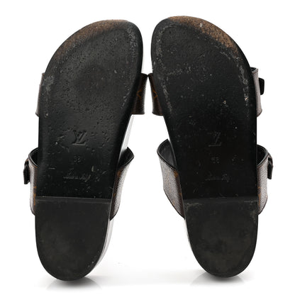Louis Vuitton Monogram Bom Dia Mule Sandals 36 Black 6 of 9