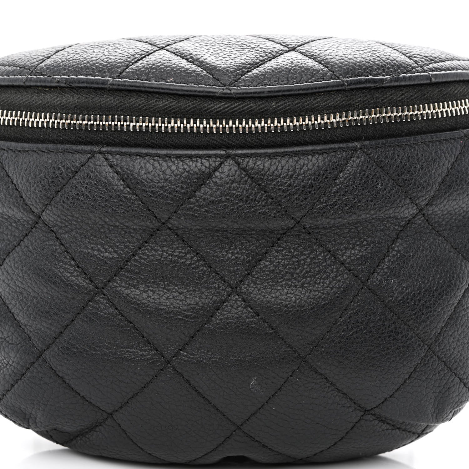 Chanel Grained Calfskin Quilted Waist Belt Bag Black 9 of 11