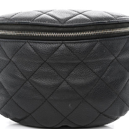 Chanel Grained Calfskin Quilted Waist Belt Bag Black 9 of 11