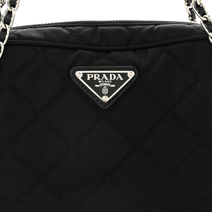 Prada Nylon Tessuto Impuntu Quilted Bandoliera Crossbody Bag Black 9 of 11