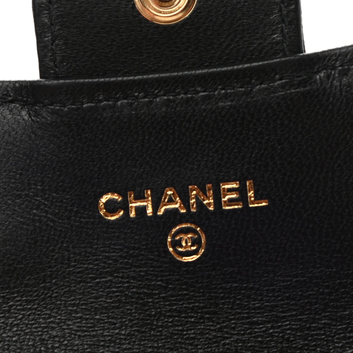 Chanel Lambskin Quilted Flap Card Holder Wallet Black 6 of 8