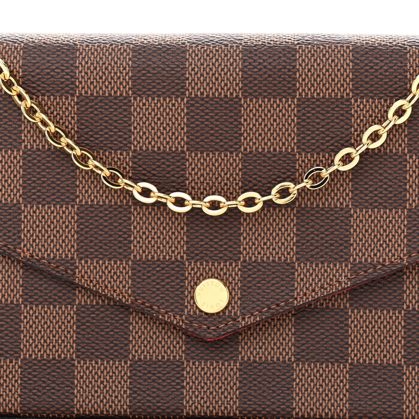 Damier Ebene Pochette Felicie Chain Wallet
