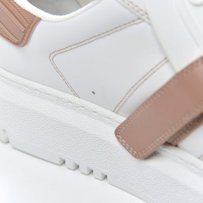 Christian Dior Calfskin Bi-Color Dior-ID Platform Sneakers 37 White Nude 8 of 10