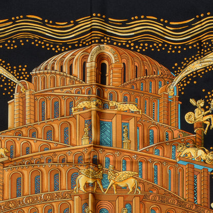 Hermes Silk Les Rivieres de Babel Scarf 90 3 of 5