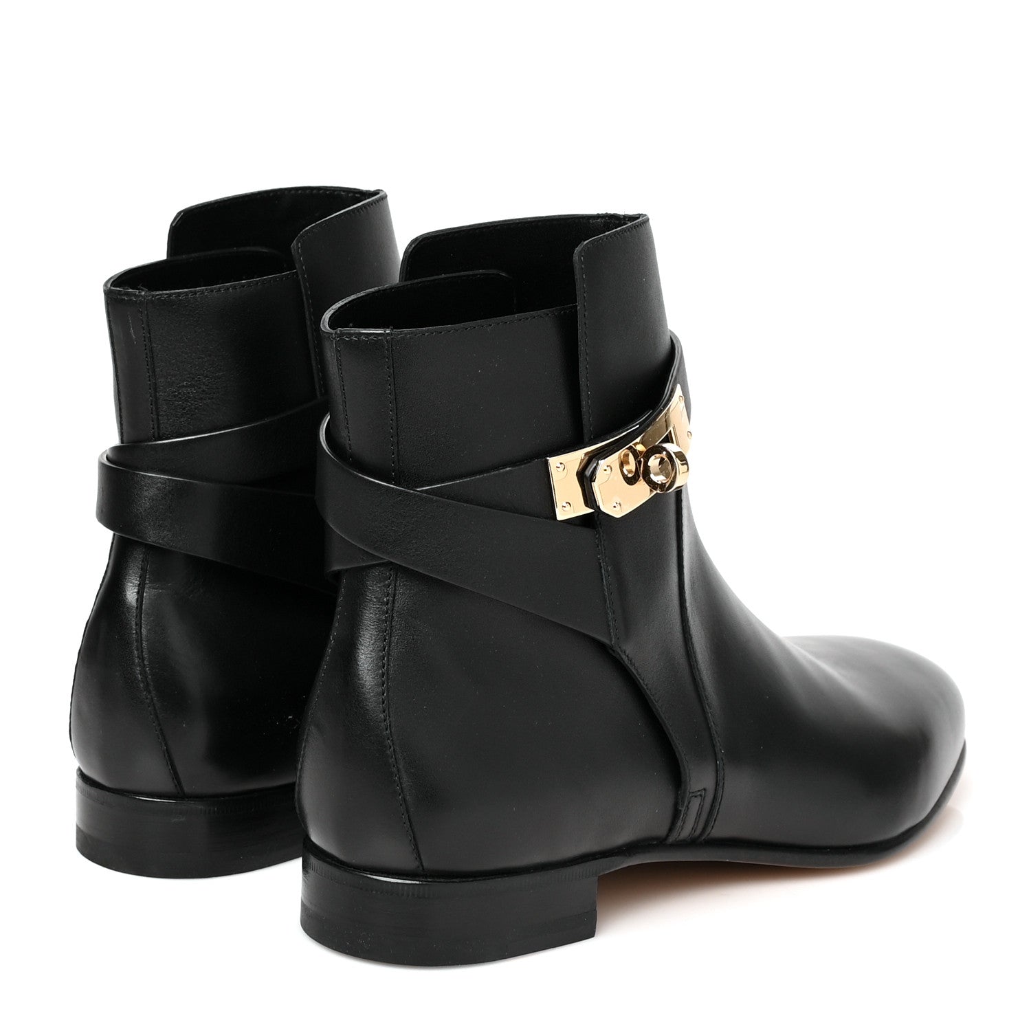 Hermes Calfskin Neo Low Boots 38.5 Black 4 of 8
