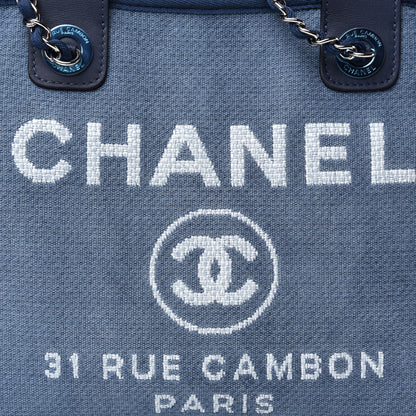 Chanel Denim Deauville Bowling Bag Blue 10 of 11