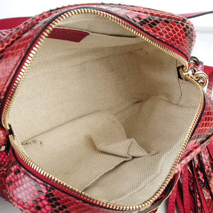 Gucci Python Small Soho Disco Bag Red 5 of 7