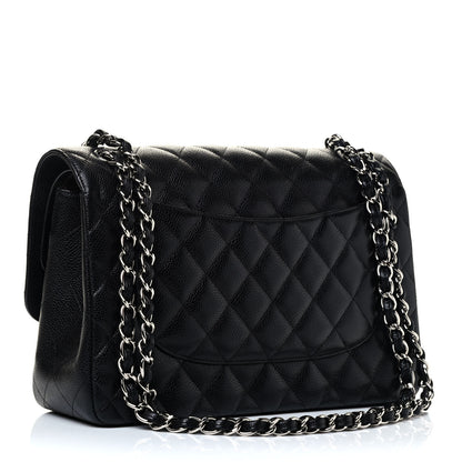 Chanel Caviar Quilted Jumbo Double Flap Black 2 of 4