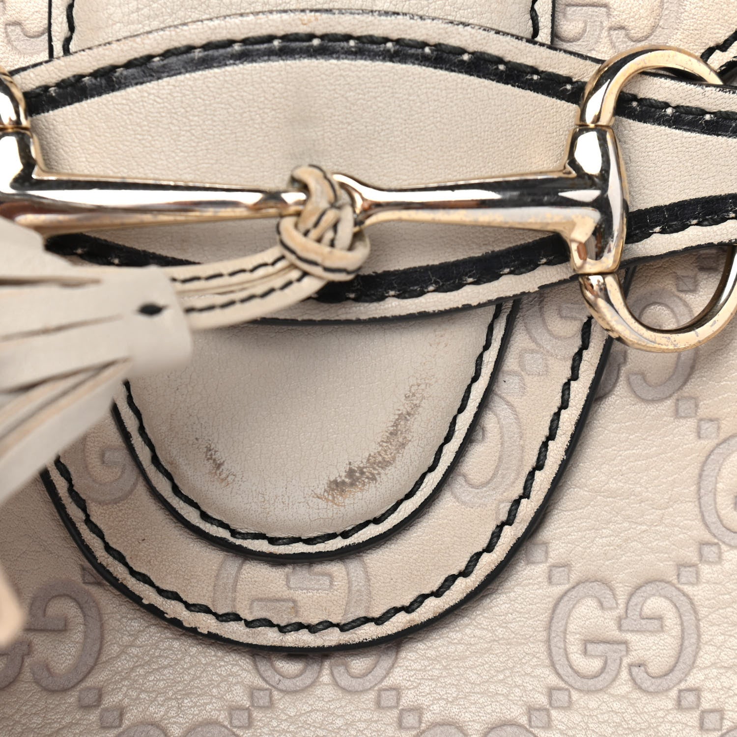 Gucci Guccissima Signature Medium Emily Chain Shoulder Bag Mystic White 6 of 6