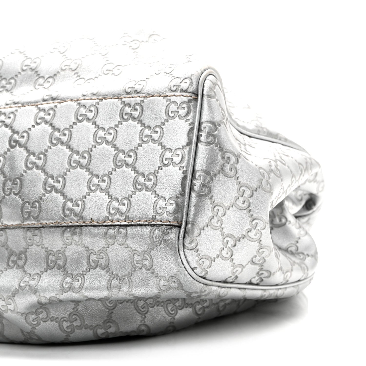 Gucci Guccissima Large Sukey Tote Silver 10 of 12