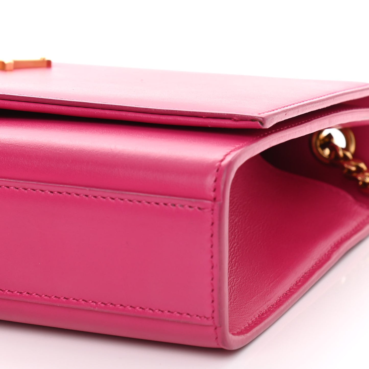 Smooth Calfskin Medium Classic Monogram Kate Tassel Satchel Fuchsia