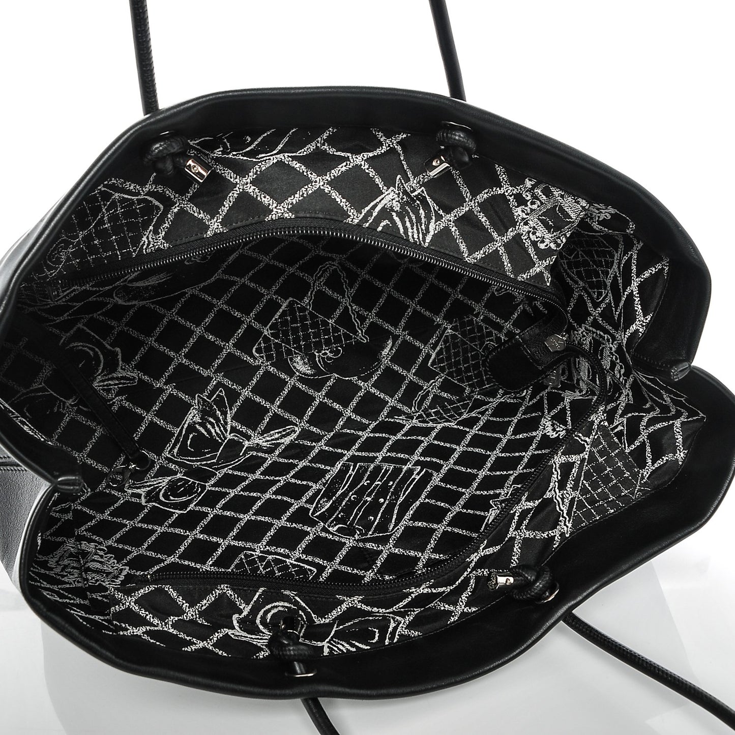 Calfskin Large Essential 31 Rue Cambon Tote Black