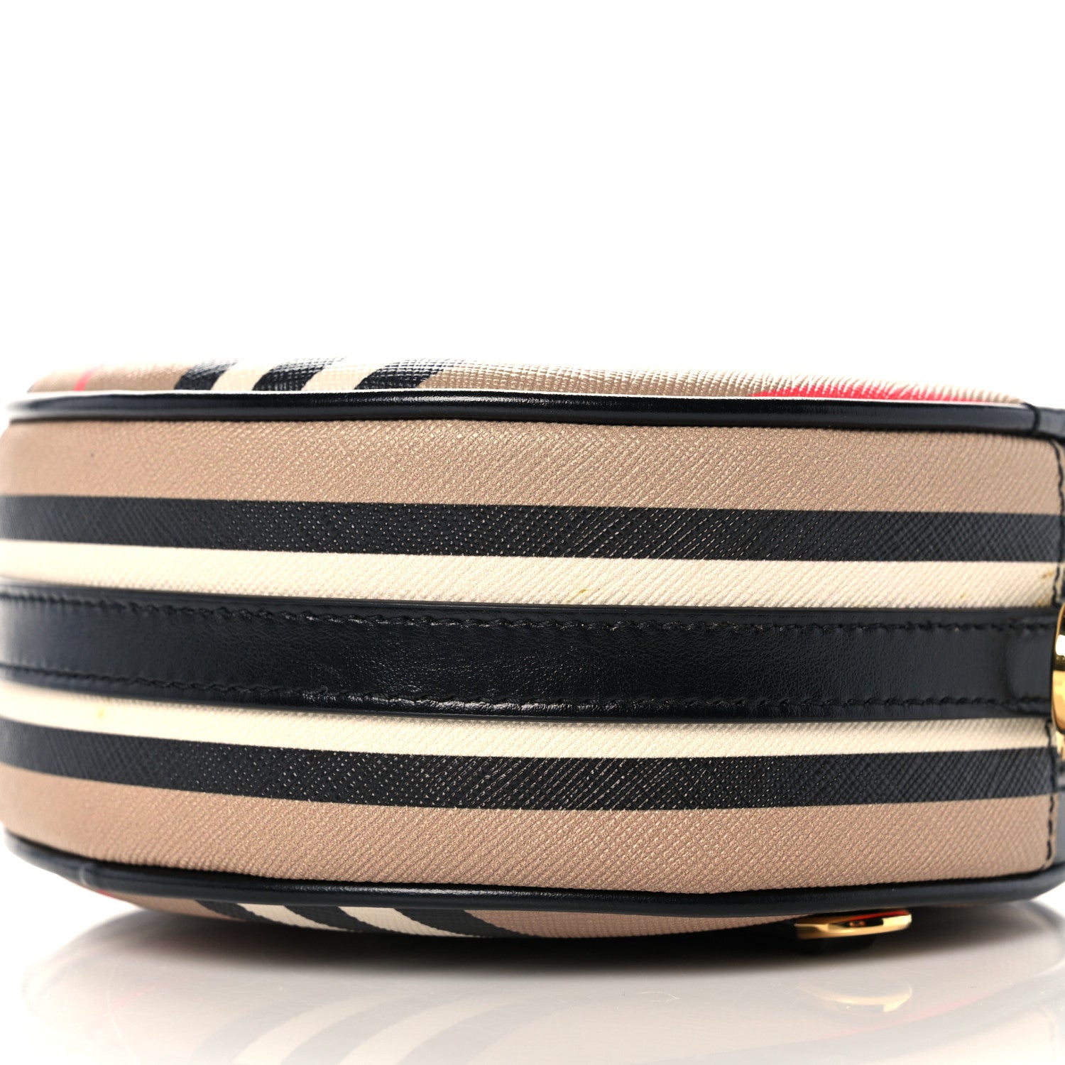 Burberry E-Canvas Calfskin Icon Stripe Louise Bag Archive Beige 9 of 9