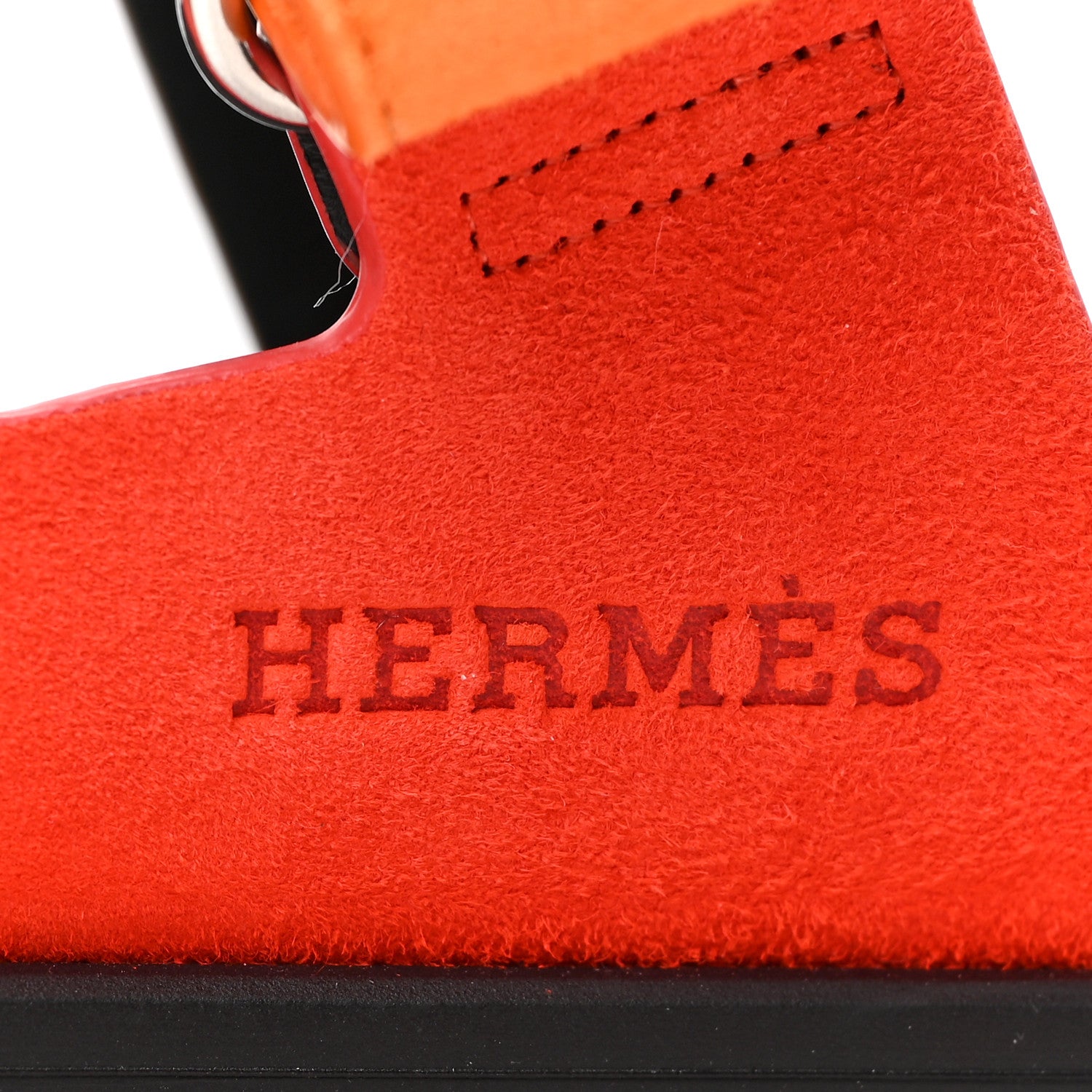 Hermes Suede Goatskin Womens Chypre Sandals 37 Rouge Ecarlate 9 of 9