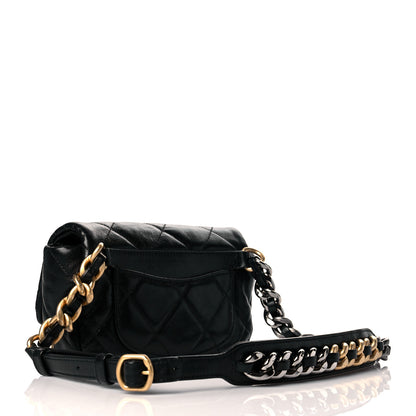 Chanel Goatskin Quilted Chanel 19 Waist Bag Black 4 of 12