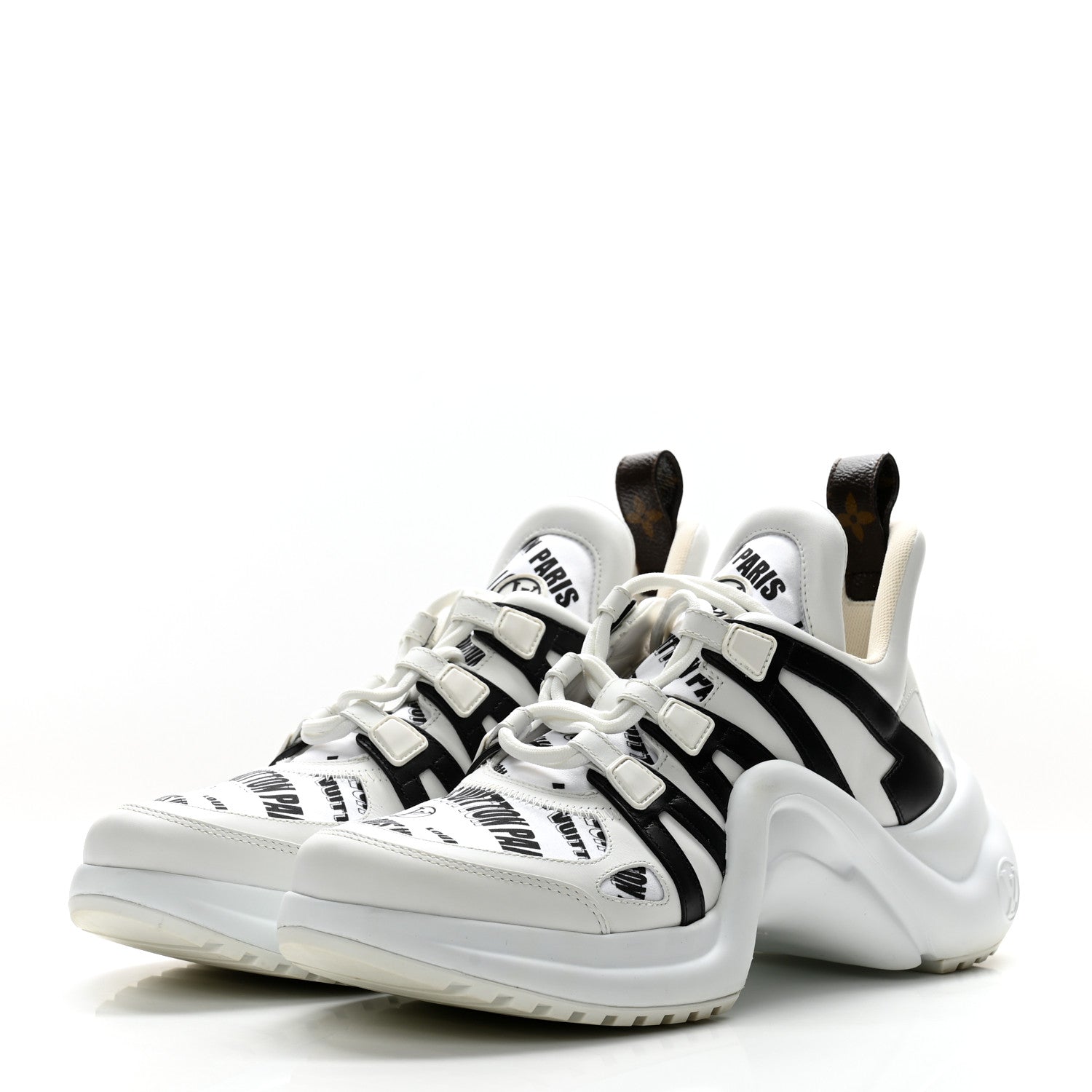 Louis Vuitton X FORNASETTI Calfskin Technical Nylon LV Archlight Sneaker 41 Black 3 of 9