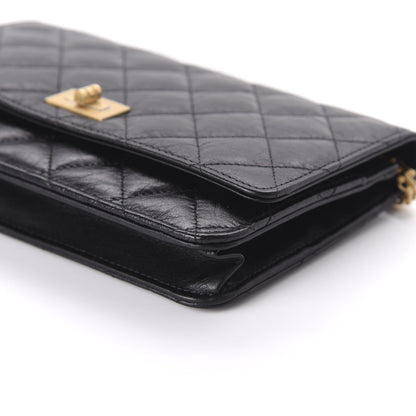 Chanel Aged Calfskin Quilted Reissue Wallet On Chain WOC Black 7 of 12