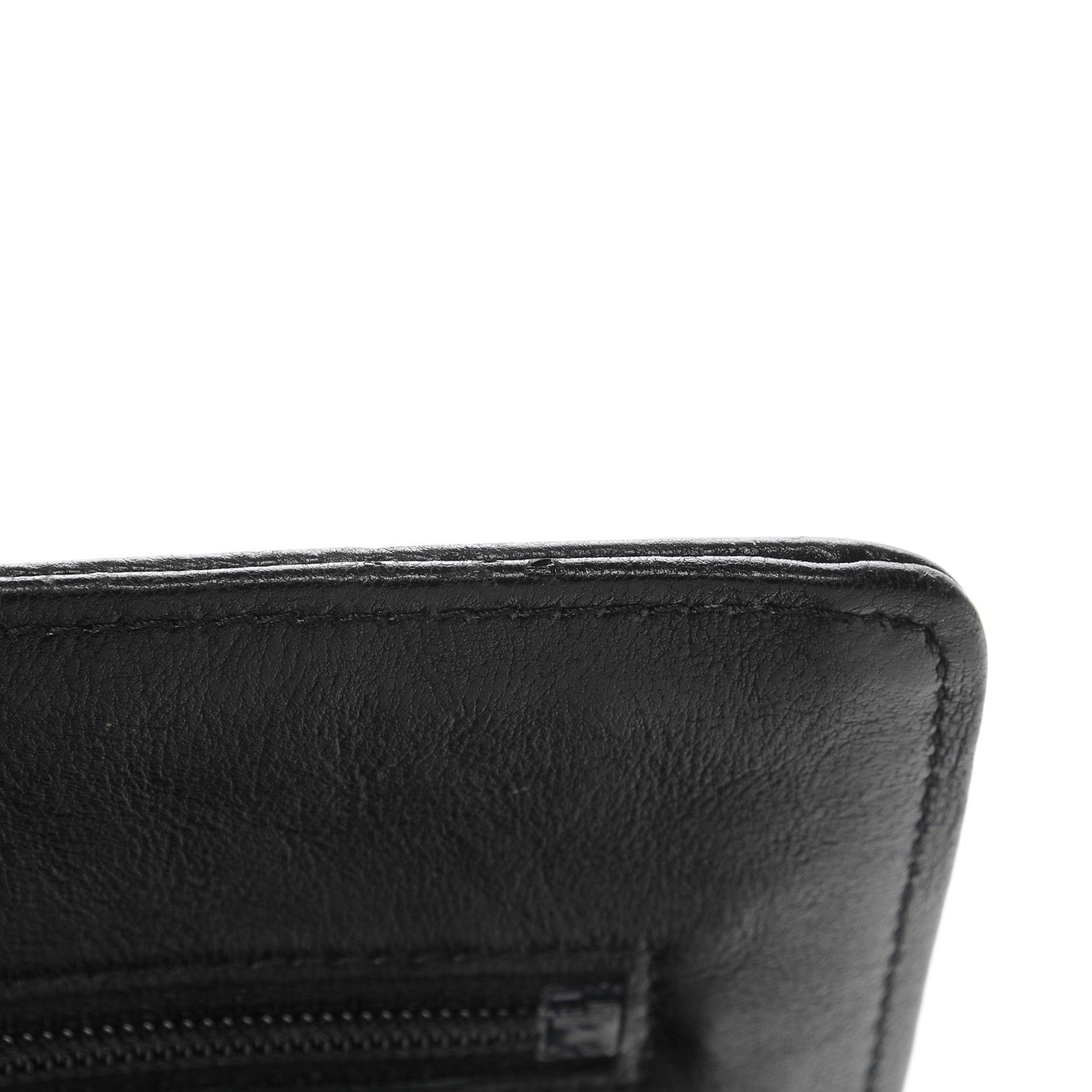Chanel Calfskin Quilted Chain Around Boy Wallet On Chain WOC Black 9 of 10