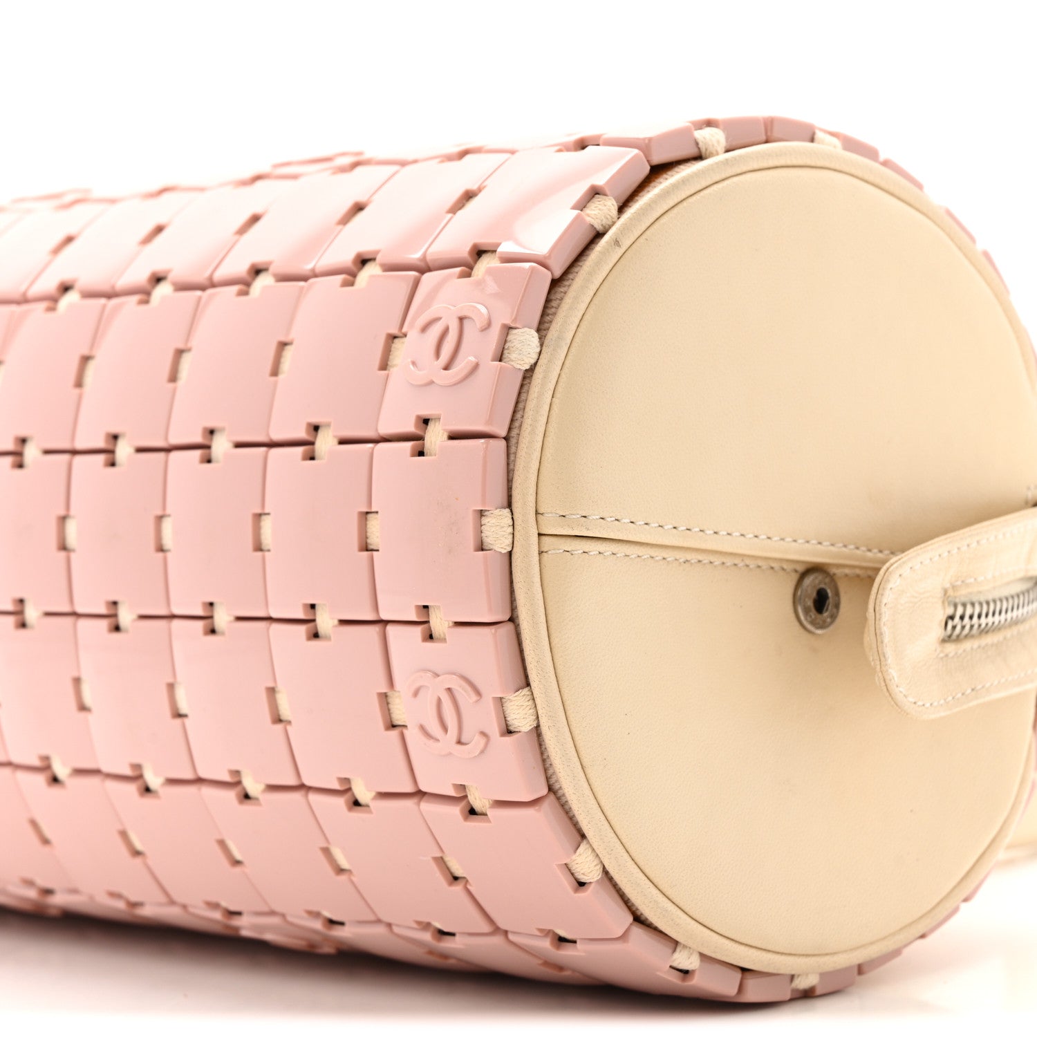 Chanel Lambskin Resin Tile Bowler Pink 9 of 12