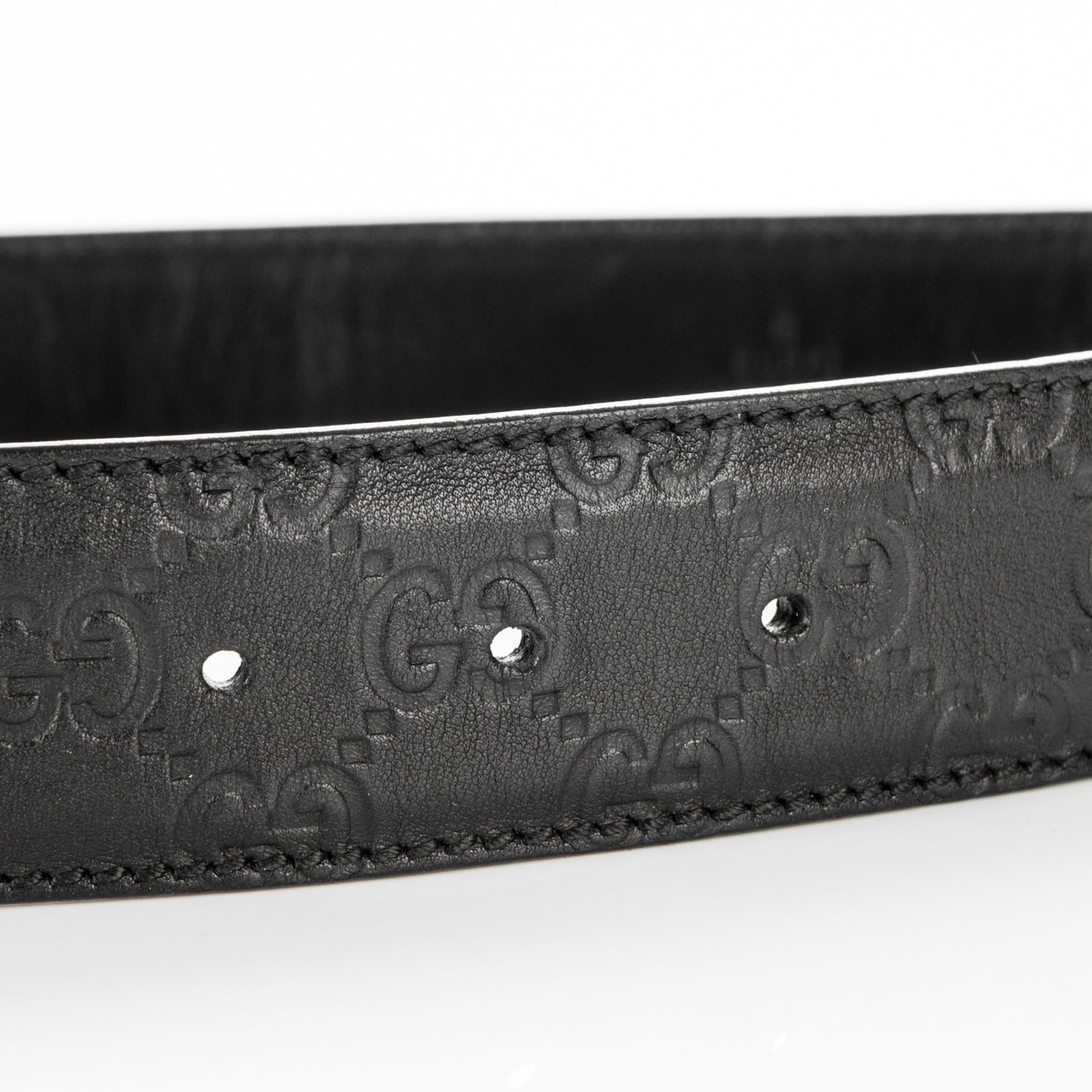 Guccissima Interlocking G Belt 90 36 Black