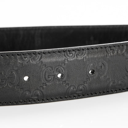 Gucci Guccissima Interlocking G Belt 90 36 Black 5 of 6