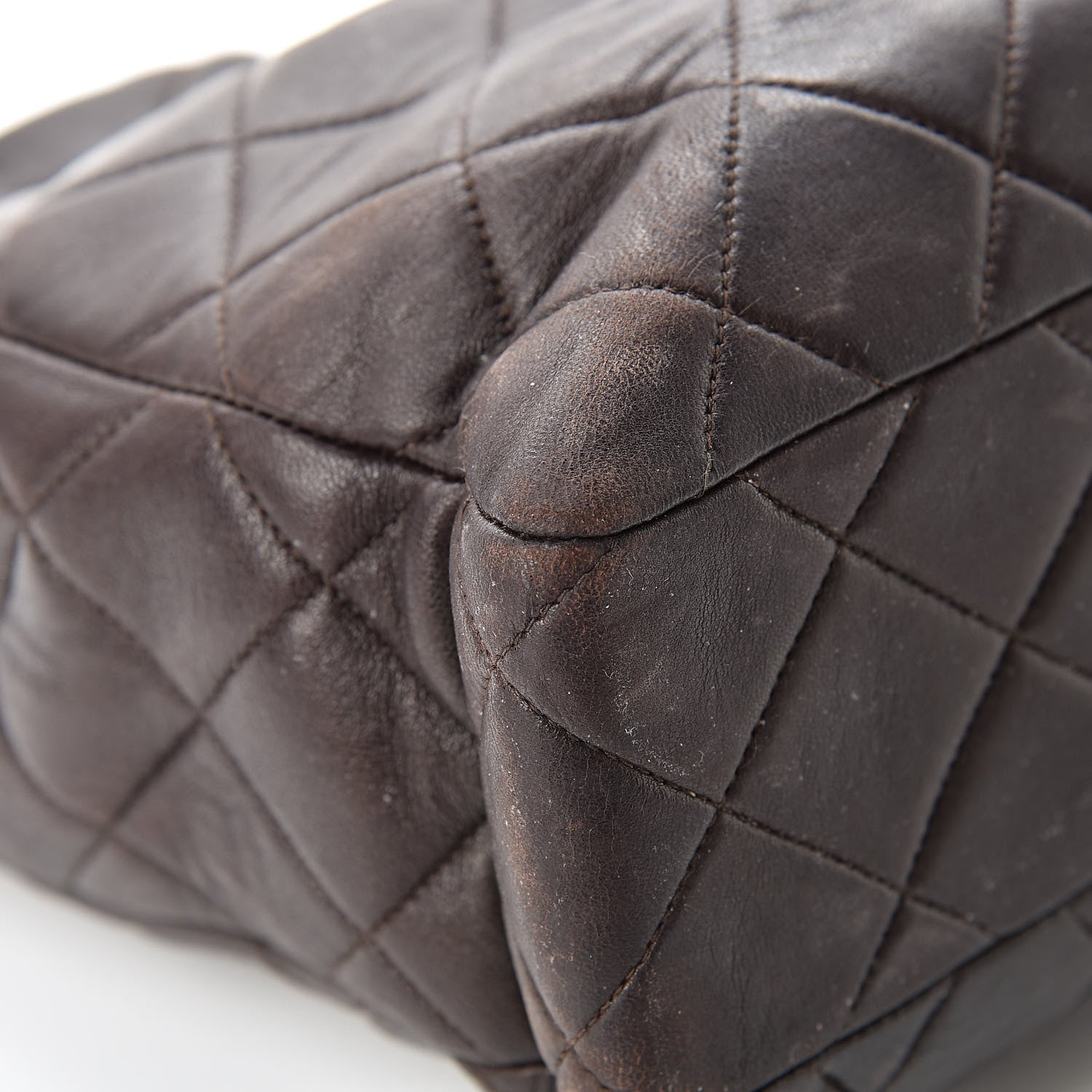 Chanel Lambskin Quilted Tote Brown 9 of 16