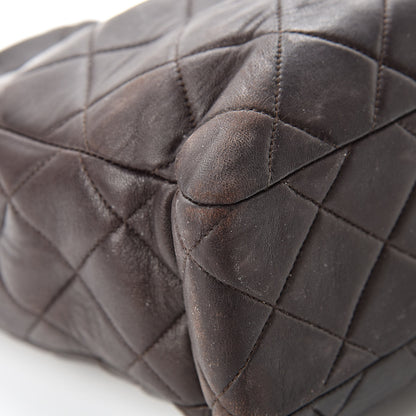 Chanel Lambskin Quilted Tote Brown 9 of 16