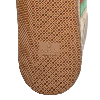 Gucci GG Monogram Nubuck Web Mens Screener High Top Sneakers 7.5 New Sand Dusty Milk Vintage Green 6 of 9