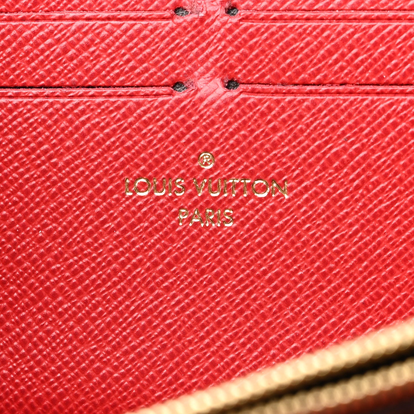 Damier Ebene Clemence Wallet Cherry