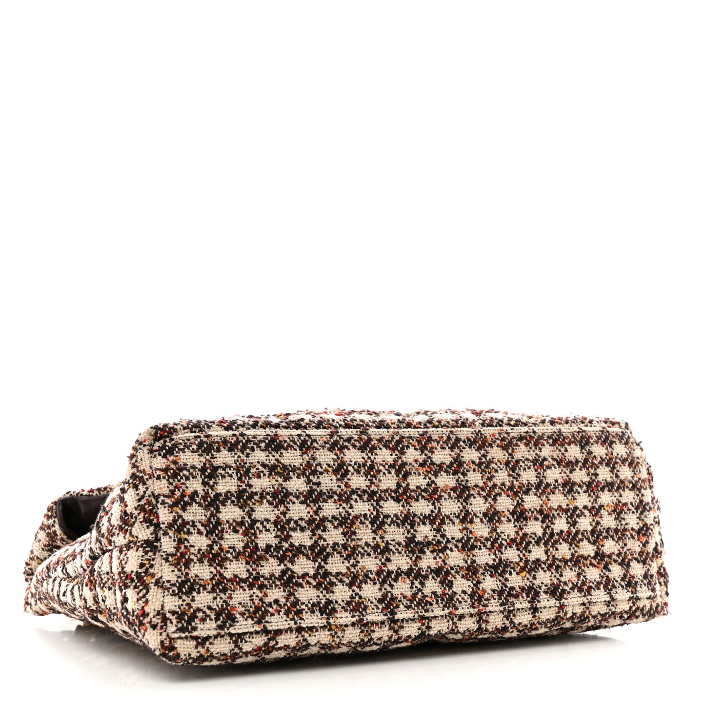 Tweed Matelasse Medium Loulou Monogram Chain Satchel Beige Multicolor