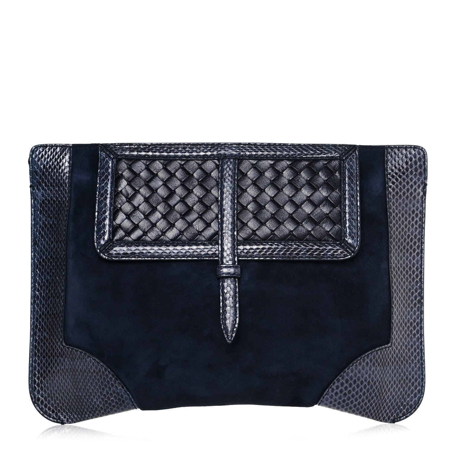 Bottega Veneta Suede Intrecciato Ayers Clutch 1 of 10