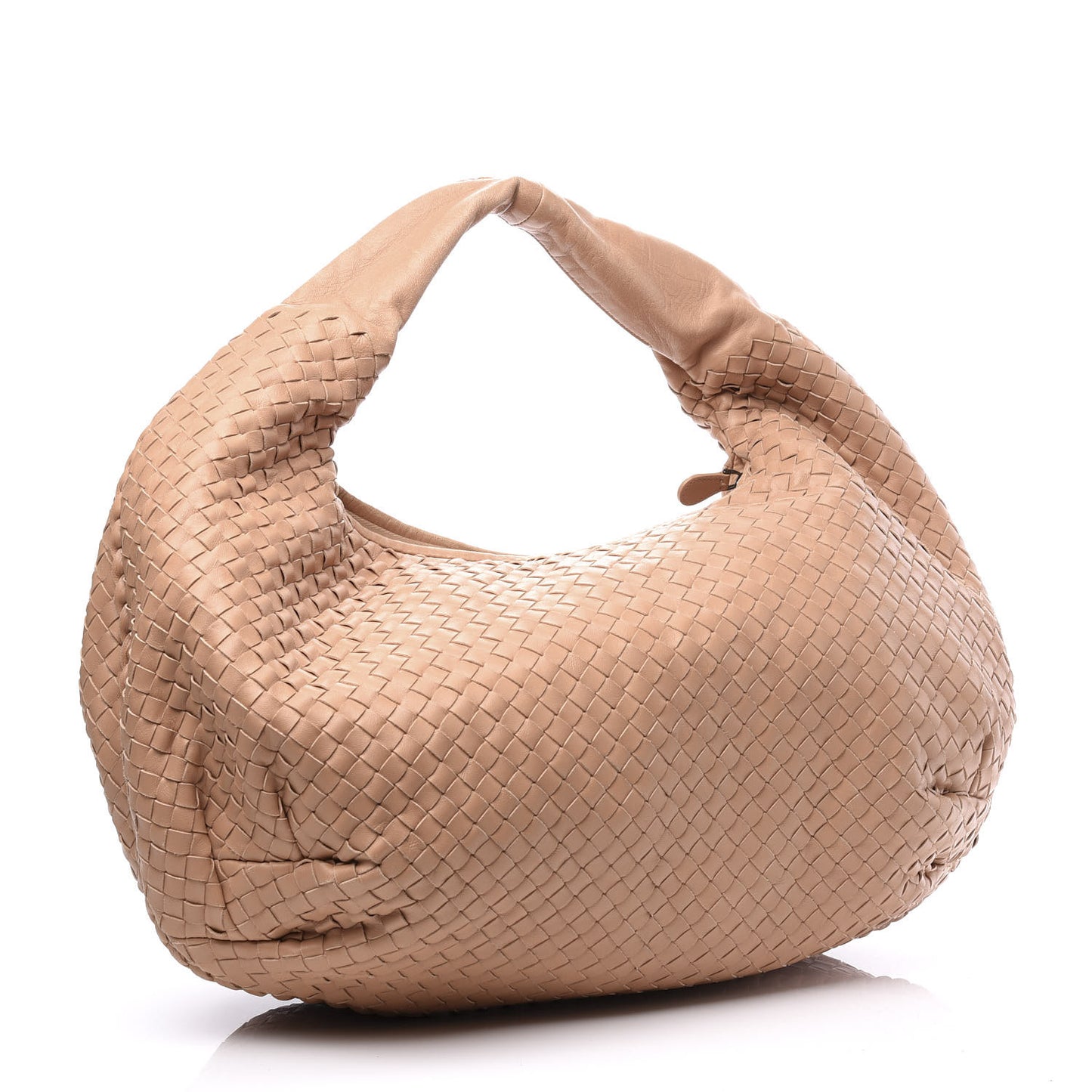 Nappa Intrecciato Medium Belly Veneta Hobo Camel