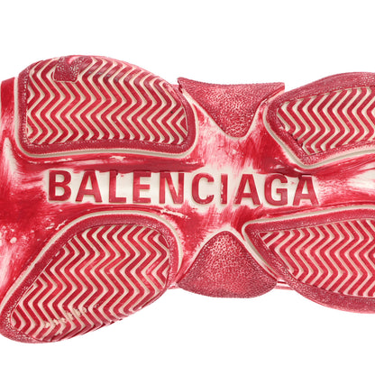 Balenciaga Fabric Mesh Faded Washed Womens Triple S Sneakers 36 Red 8 of 8