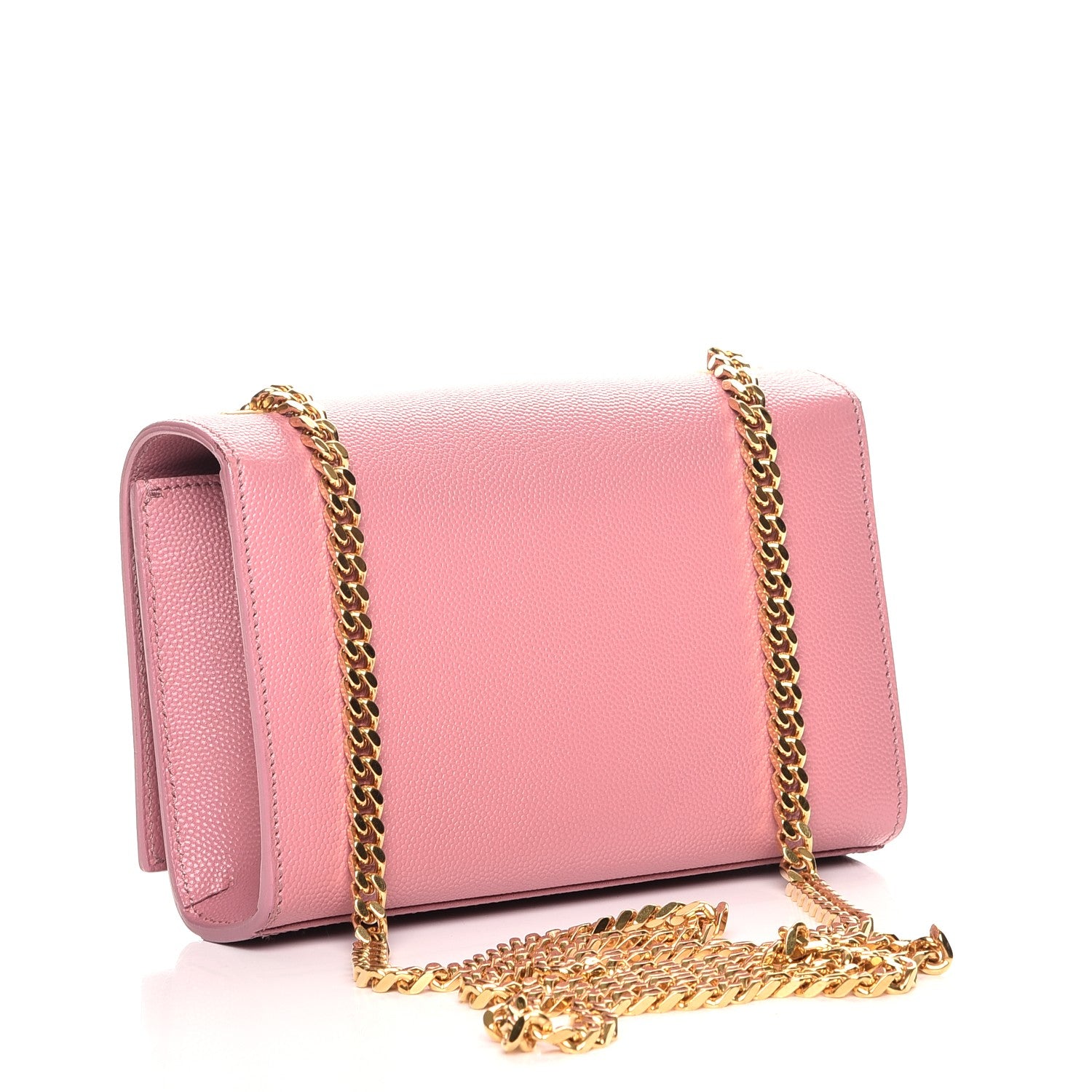 Saint Laurent Grain De Poudre Small Classic Monogram Kate Satchel Old Rose 3 of 7