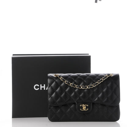 Chanel Caviar Quilted Jumbo Double Flap Black 9 of 9