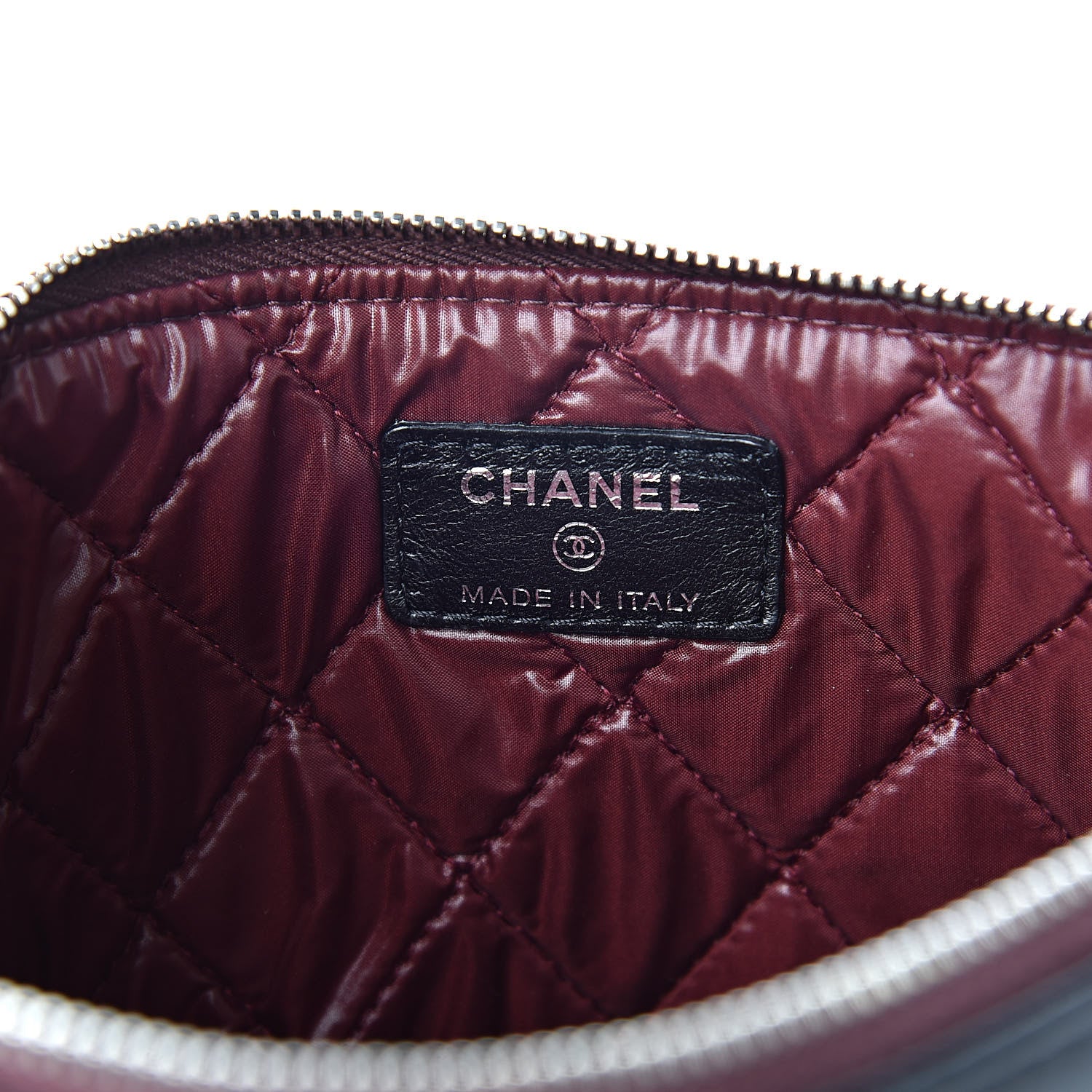 Chanel Lambskin Quilted Medium Cosmetic Case Black 6 of 8